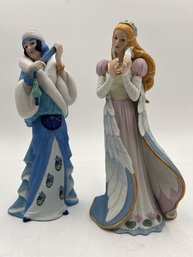R1 Lenox Figurines: Rhapsody In Blue And The Swan Princess.  Original Boxes And Paperwork