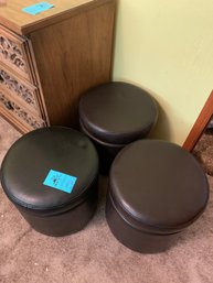 Rm 5 - 3 Ottoman Storage Stools, Samsonite Silhouette Organizer Carrying Case