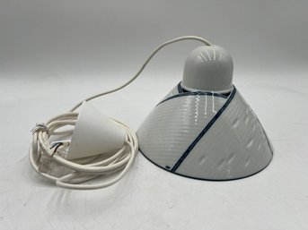 R1 Ceramic White And Blue Wired Hanging Light   Kongeligt Royal Copenhagen