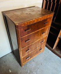 S5 Vintage Art Deco Waterfall Style Four Drawer Dresser