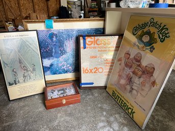 R0 Framed Art, Framed Cabbage Patch Poster, Large Empty Frame, Decorative Storage Box