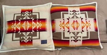 R4 Two Pendleton Throw Pillows