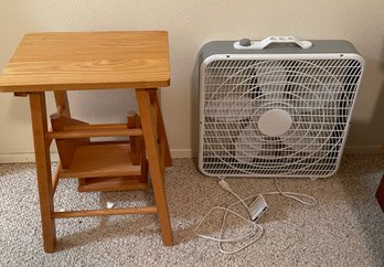 R4 Convertible Stool Into Step-stool And Fan