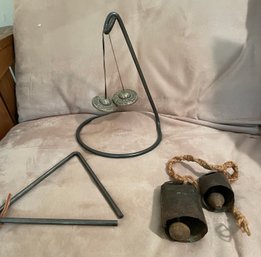 R4 Sound Healing Tool, Cow Bells, Triangle Percussion Instrument