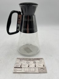 R2 Vintage Pyrex For Silex Heat Proof Glass Carafe