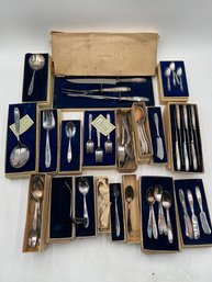 R2 Collection Of 1847 Rogers Flatware.  Only Marked By Name, Not Content.  Includes Original Boxes