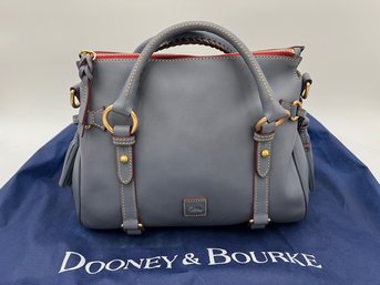 R2 Dooney & Bourke Small Satchel In Steel Blue. Unused With Packing Bag