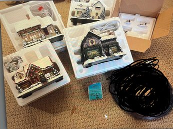 R11 Thomas Kincade Christmas Village Pieces
