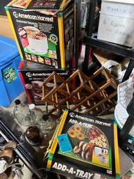 American Dehydrator With Extra Trays, American Harvest Jet Stream Oven 2000t, Folding Bottle Rack