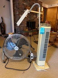 R11 Stand Heater, Ottlite, And Large Floor Fan.  Large Fan Tested And Works.