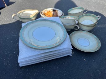 S5 Lot Of Fine China From Japan And Crystal Glasses