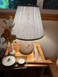 R6 Floral Lamp, Flower Decor With Vase, A Clock And Thermometer Wall Decor, Two Sealed Incense Bundles