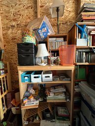 S5 Bookcase With Office Supplies And Lamps