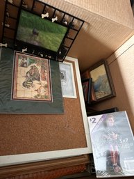 S5 Wooden Filing Cabinet, Office Supplies, Framed Art