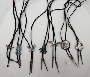 R1 Collection Of Native American Bolo Ties! Pacific Northwest Jewelry