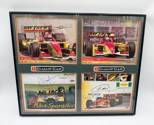 R1 Framed Autographed Photos Champ Car Racing Mi-Jack Conquest Racing Includes #34 Justin Wilson