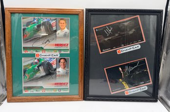 R1 Two Framed Autographed Champ Car Racing Photo Collections 18X22in