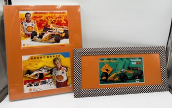 R1 Two Framed Autographed Champ Car/Shell Racing Pictures 16x20in & 11X23in
