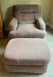 R2 Chair With Foot Stool, Does Not Appear To Spin, Rock Or Recline