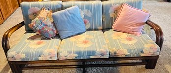 Rm13 Vintage Rattan Three Seat Indoor Couch