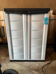 Plastic Storage Cupboard  36in H X  25.5in W 17in Deep