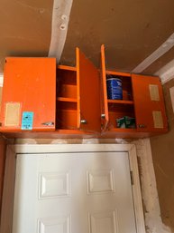 Vintage Double Door Metal Wall Cabinet 45in X 18in X 13in