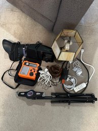 R1 Assorted Extension Cords And Chargers, Radio And Other Items