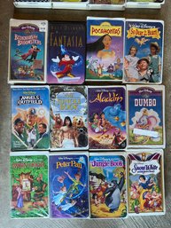 Retro VHS Movie Night - Akai VHS DVD TV  20in Diagonal And Huge Collection Of VHS Movies.  Panasonic VHS Playe