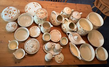 R3 Vintage Halls Superior Hall Quality Autumn Leaf Jewel Tea Pottery Lot  Hall China Dinnerware