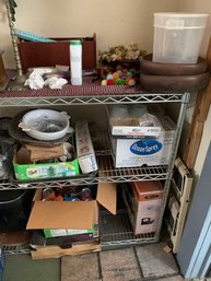 Assorted Kitchen Items, Decor Items, Air Fryer, Jars, Chafing Dish, Candles, Coffee Grinder