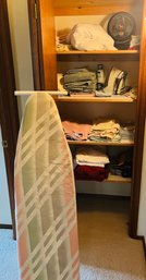 R1 Ironing Board Plus Linen Closet Contents, Iron, Towels, Bed Sheets, Blankets