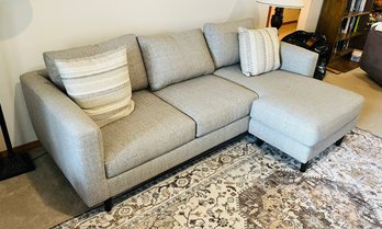 R2 Chaise Lounge Sofa Couch Removable Chaise Option W/throw Pillows