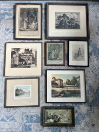 Vintage Frames Wall Art.  Some Signed.  Please See Photos For More Details