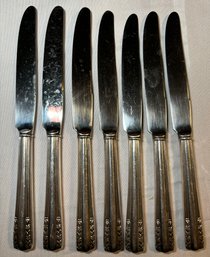 R8 Two Chapel Bells Sterling Spoons And A Set Of Seven Butter Knives