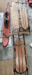 Custom Water Slalom Ski, Two Sleds
