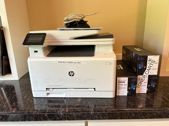 R2 Hp Color LaserJet Pro MFP M277 Printer, Three Boxes Of ValueToner Toner Carts