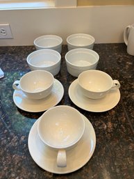 R1 Set Of Four Porcelain Souffle Cups, Four Smaller Porcelain Souffle Cups, Two Medium Porcelain Souffle Cups,