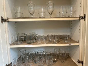 R1 Big Lot Of Various Glass Cups And Two Chalices