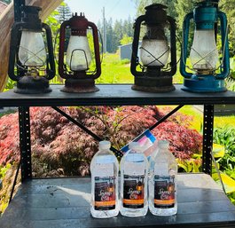 R0 Vintage Lantern Collection With Lamp Oil! 12-14in Tall