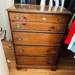 R3 Vintage 4 Drawer Wood Dresser