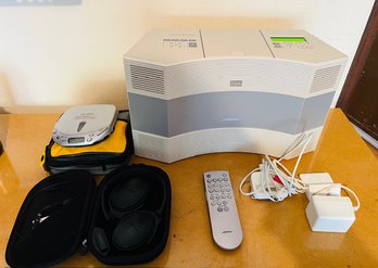 R0 Bose Acoustic Wave Sound System With Bose Headphones And Sony Disc-man