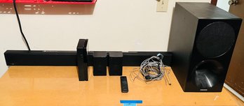 R0 Samsung Surround Sound System With Remote Subwoofer, Rear Speakers And Center