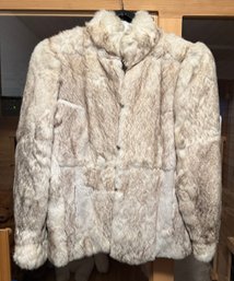 RDS Vintage Rabbit Fur Coat See Photos For Measurements Size Not Listed On Coat