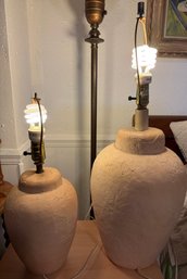 RDS Two Pink Lamps No Shades Included