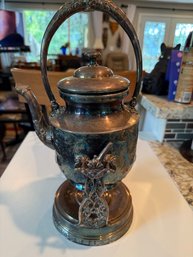 RUS Vintage Silver Plated Tilting Teapot Stamped 475