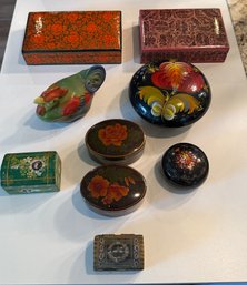 RUS Collection Of Keepsake/trinket Boxes