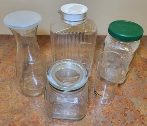 R4 Glass Juice Pitcher And Jars