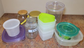 R4 Glass Jars, Plastic Food Containers