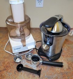 R4 Cuisinart Food Processor, Eurolux Juicer, Espresso Portafilter