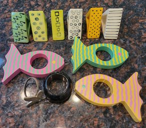 R1 Napkin Holders Made Of Hand Painted Ceramic, Wood, Plastic And Metal